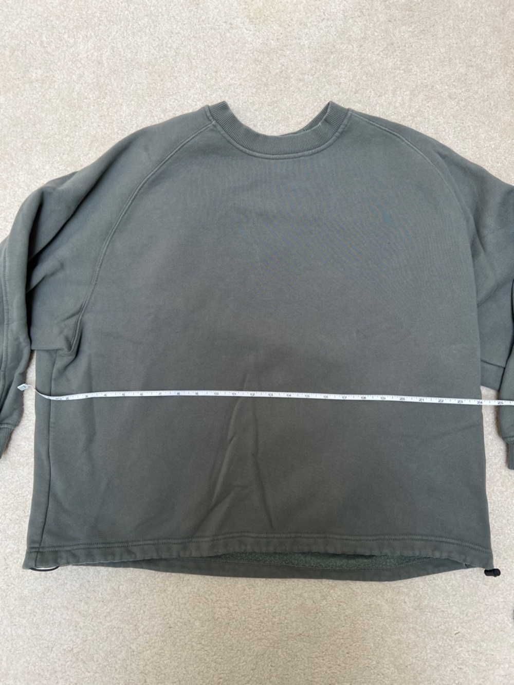 OAK + FORT Olive Pullover Sweatshirt - Picture 6 of 11